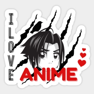 I Love Anime Wonderful Sticker
